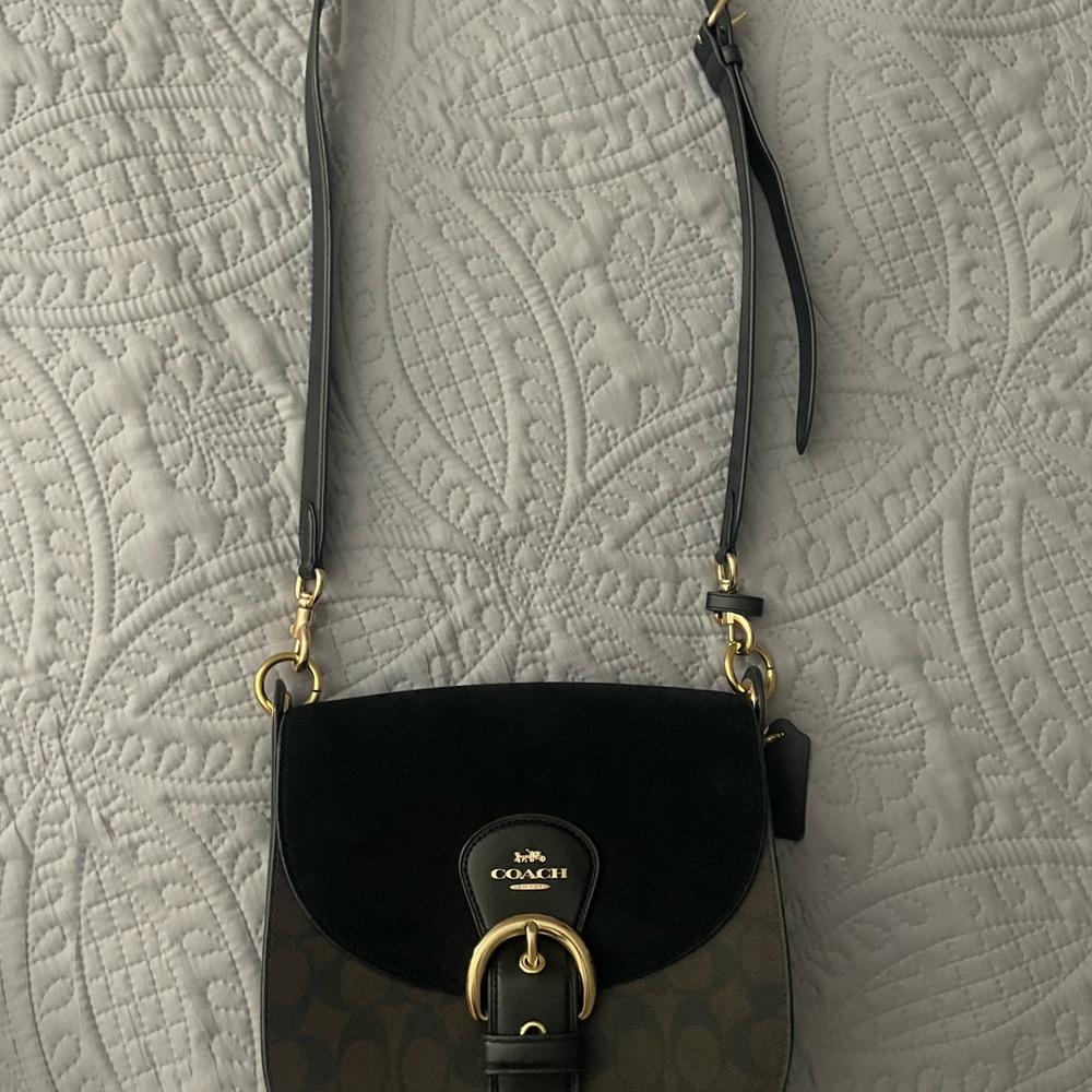 Coach Black and Brown Shoulder Bag